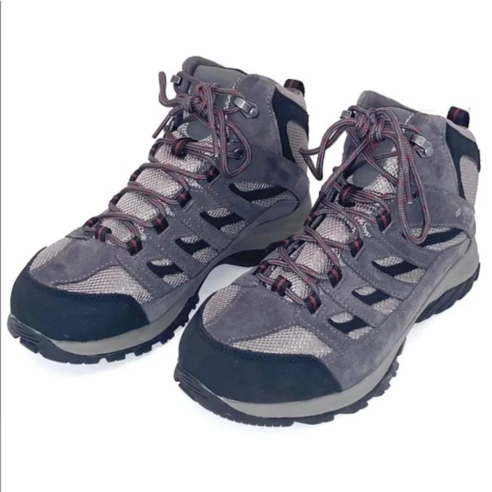 Columbia Unisx Gray Crestwood Mid Waterproof Hiking Boot